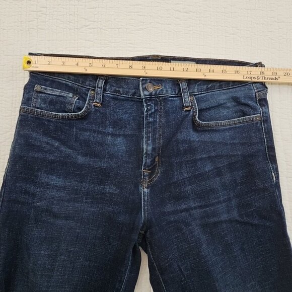 Aeropostale Mens Straight Stretch Whiskered Jeans Size 36x34 Dark Wash EUC LN - Picture 9 of 16